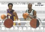 2001-02 Upper Deck MVP - Souvenirs Combos #KB/KG Kobe Bryant / Kevin Garnett MEM