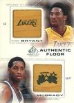2000-01 SP Game Floor - Authentic Floor Combos #C27 Kobe Bryant / Tracy McGrady MEM