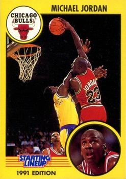 1991 Kenner Starting Lineup Cards #NNO Michael Jordan - VAR: Dunking (red uniform)