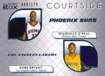 2007-08 Topps Luxury Box - Courtside Dual Relics #CDR-OB Shaquille O'Neal / Kobe Bryant MEM, SN179
