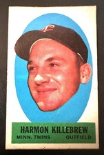 1963 Topps - Peel-Offs #NNO Harmon Killebrew VAR VAR: Peeling directions on reverse