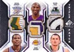 2009-10 SP Game Used - Triple Patch #TP-BDL Kobe Bryant / Kevin Durant / Kevin Love MEM, SN60