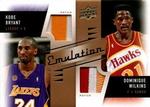 2008-09 Upper Deck - Emulation Dual Memorabilia Patches #E-BW Kobe Bryant / Dominique Wilkins MEM MEM: Patch