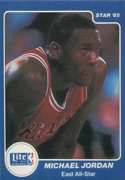 1985 Star LITE All-Stars #4A Michael Jordan - VAR: Variation in cropping with hair touching border