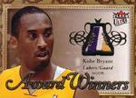 2007-08 Ultra - Award Winners Patch #AW-KB Kobe Bryant MEM, SN25 MEM: Game-Used Memorabilia (Patch)