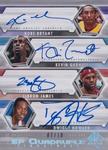 2004-05 SP Authentic - Signatures Quad #SP4-BGJH Kobe Bryant / Kevin Garnett / LeBron James / Dwight Howard AU, SN10