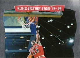 1996-97 Collector's Choice Italian Stickers #88 Michael Jordan - Bulls Victory Tour