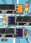 2005-06 Topps Luxury Box - Trinity Triple Relics Courtside #TR-BBO Andrew Bynum / Kobe Bryant / Lamar Odom MEM, SN25