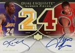 2006-07 Upper Deck Exquisite Collection - Number Pieces Dual #DEN-BT Kobe Bryant / Tyrus Thomas AU, MEM, SN24