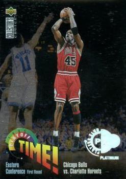 1995-96 Collector's Choice - Player's Club Platinum #353 Chicago Bulls vs. Charlotte Hornets - Eastern Conference First Round