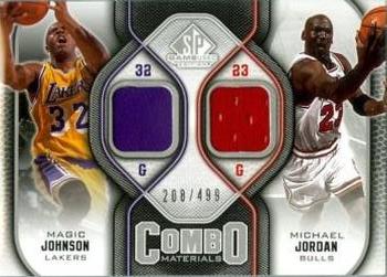 2009-10 SP Game Used - Combo Materials #CM-JJ Magic Johnson / Michael Jordan