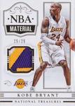 2014-15 Panini National Treasures - NBA Material Prime #NBA-KB Kobe Bryant MEM, SN25