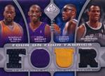 2009-10 SP Game Used - 4 on 4 Fabrics #NNO Shaquille O'Neal / Kobe Bryant / Horace Grant / David Robinson / Allen Iverson / Dikembe Mutombo / Raja Bell / Ray Allen MEM, SN99 Card number on COA - FF-01CFINL