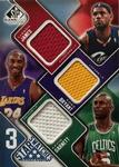 2009-10 SP Game Used - 3 Star Swatches 50 #3S-BGJ LeBron James / Kobe Bryant / Kevin Garnett MEM, SN50
