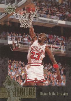 1995-96 Upper Deck The Jordan Collection Jumbo #JC7 Rising to the Occasion