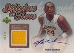 2006-07 Upper Deck Chronology - Stitches in Time Autographs #SITS-KB Kobe Bryant AU, MEM, SN25