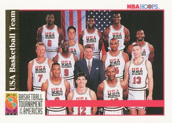 1992-93 Hoops #NNO USA Basketball Team - Issued in Series One foil packs