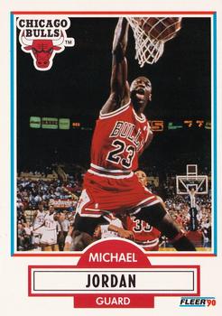 1990-91 Fleer #26 Michael Jordan - VAR: No black line between gray and yellow sections on back