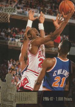 1995-96 Upper Deck The Jordan Collection Jumbo #JC2 1986-87 - 3,000 Points