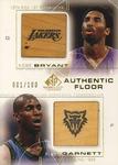 2000-01 SP Game Floor - Authentic Floor Combos Gold #C20 Kobe Bryant / Kevin Garnett MEM, SN100