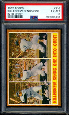 1962 Topps #316 Killebrew Sends One Into Orbit IA