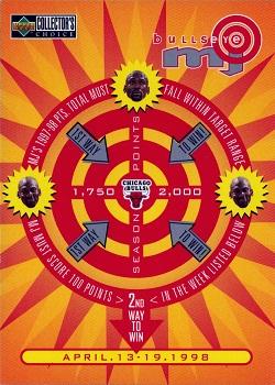 1997-98 Collector's Choice - MJ BULLSeye #B23 Michael Jordan - 1,750-2,000 or April 13-19 (W)