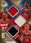 2009-10 SP Game Used - Six Star Swatches 65 #NNO Bernard King / Clyde Drexler / Richard Jefferson / Kobe Bryant / Carmelo Anthony / Devin Harris MEM, SN65
