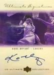 2000-01 Upper Deck Ultimate Collection - Signatures Gold #KB-G Kobe Bryant AU, SN25