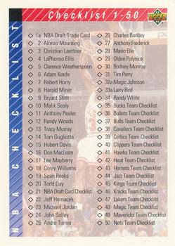 1992-93 Upper Deck #90 Checklist: 1-90 - VAR: Hologram on back is 1993 style (Upper Deck text and diamond logo)