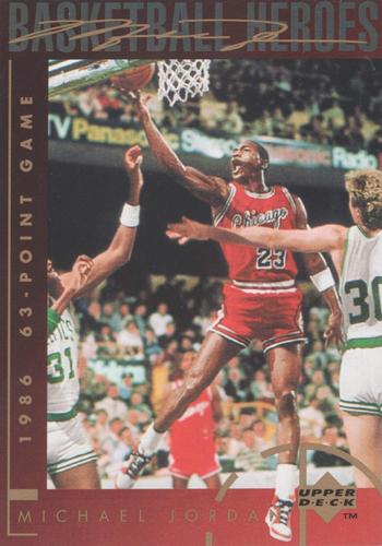 1994-95 Upper Deck - Basketball Heroes: Michael Jordan Jumbo #38 Michael Jordan - 1986 63-Point Game