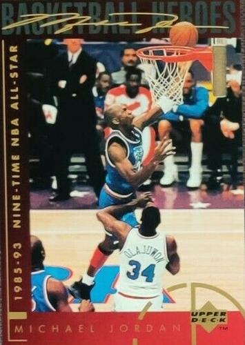 1994-95 Upper Deck - Basketball Heroes: Michael Jordan Jumbo #41 Michael Jordan - 1985-93 Nine-Time NBA All-Star