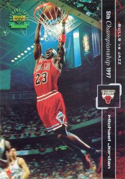 1999 Upper Deck Authenticated - Michael Jordan Championship Jumbo Silver #5 Michael Jordan