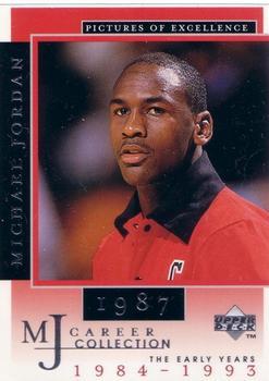 1998 Upper Deck Michael Jordan Career Collection #2 Michael Jordan/Pictures of Excellence 1987