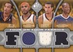 2009-10 SP Game Used - 4 on 4 Fabrics #NNO Monta Ellis / Corey Maggette / Brandan Wright / Anthony Randolph / Jordan Farmar / Kobe Bryant / Shannon Brown / Luke Walton MEM, SN99
