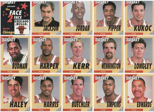 1995 French Sports Action Basket - Face 2 Face Chicago Bulls Panel #NNO Team Sheet