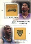 2000-01 SP Game Floor - Authentic Floor Combos #C20 Kobe Bryant / Kevin Garnett MEM