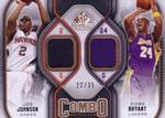 2009-10 SP Game Used - Combo Materials 35 #CM-JK Joe Johnson / Kobe Bryant MEM, SN35