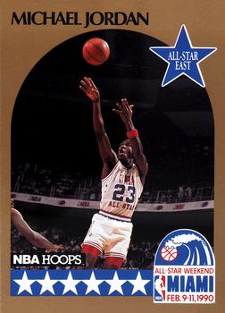 1990-91 Hoops #5 Michael Jordan - UER: Won slam dunk in '87 & '88, not '86 & '88