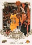 2008-09 Upper Deck MVP - Kobe Bryant MVP White #NNO Kobe Bryant Game 35