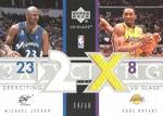 2002-03 UD Glass - 2 Exciting Dual Jersey #2X-MJ/KB Michael Jordan / Kobe Bryant MEM, SN50