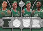 2009-10 SP Game Used - 4 on 4 Fabrics #NNO Ray Allen / Paul Pierce / Rajon Rondo / Kevin Garnett / Jordan Farmar / Kobe Bryant / Pau Gasol / Andrew Bynum MEM, SN99