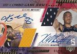 2000-01 Upper Deck - UD Combo Game Jerseys (Series Two) #KB/KM-A Kobe Bryant / Kenyon Martin AU, MEM, SN10