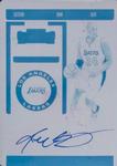 2019-20 Panini Contenders - Veteran Season Ticket Printing Plate Cyan #VT-KBR Kobe Bryant AU, SN1