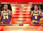 1999-00 Finest - Double Feature Right Refractors #DF14 Kobe Bryant / Shaquille O'Neal