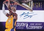 2012-13 Panini Intrigue - Dunk Company Autographs Gold #3 Kobe Bryant AU, SN10