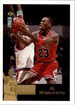 1995-96 Collector's Choice European Stickers - Michael Jordan #MJ1 Michael Jordan / 1985 NBA ROY