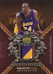 2007-08 Upper Deck Artifacts - Divisional Artifacts Red Patch #DA-KB Kobe Bryant MEM, SN29 MEM: Game-Used Memorabilia (Patch)