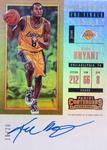 2017-18 Panini Contenders - Historic Rookie The Finals Ticket #HRT-KB Kobe Bryant AU, SN20