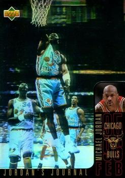 1996-97 Collector's Choice International English Jordan's Journal #J4 Michael Jordan - February