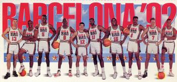 1991-92 SkyBox Mark and See Minis #545 Team USA Card 2 (Michael Jordan / John Stockton / Karl Malone / Magic Johnson)